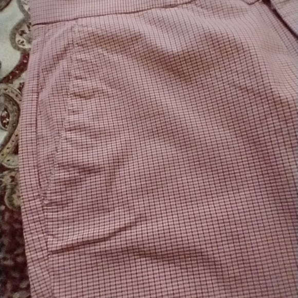 Size 4 Womens Banana Republic Avery Pink/Red/white check pants - Picture 9 of 17